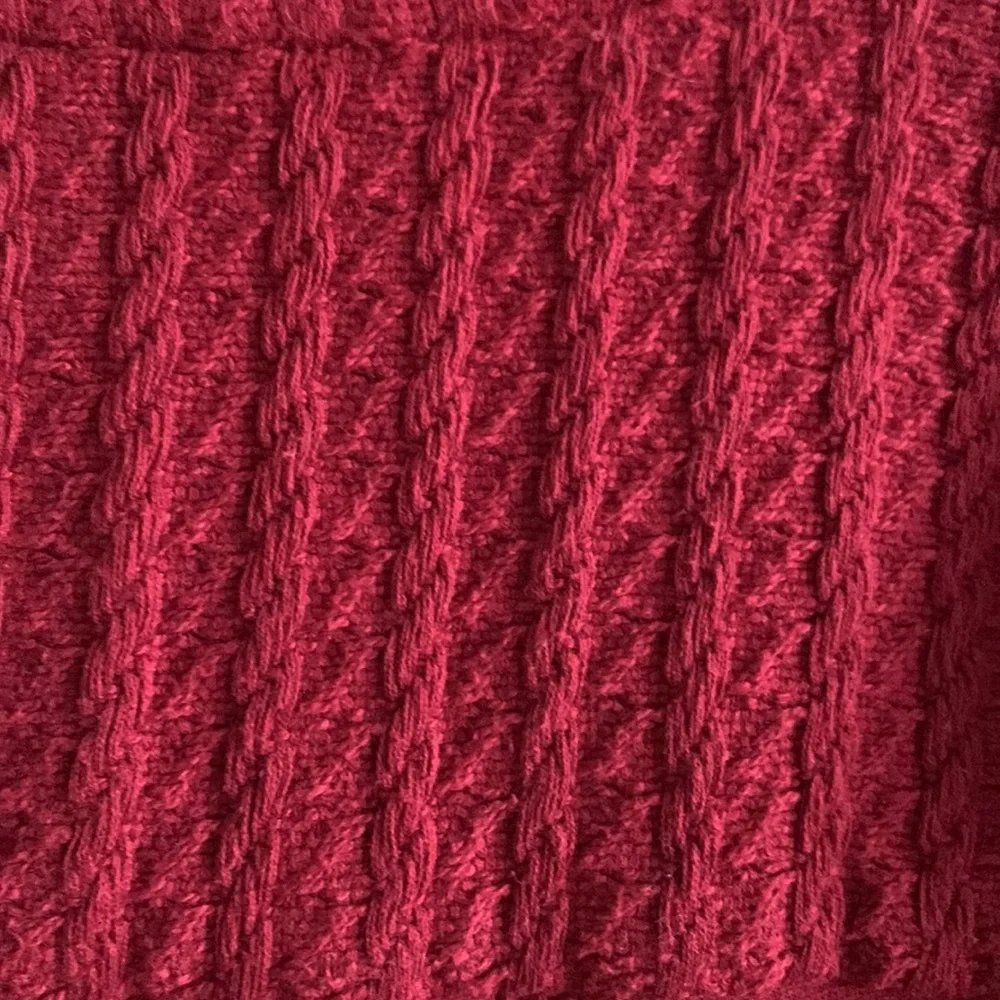 Lucky Brand *Flaw Cardigan Braid Knit Reddish Brown Medium Linen Blend Pockets